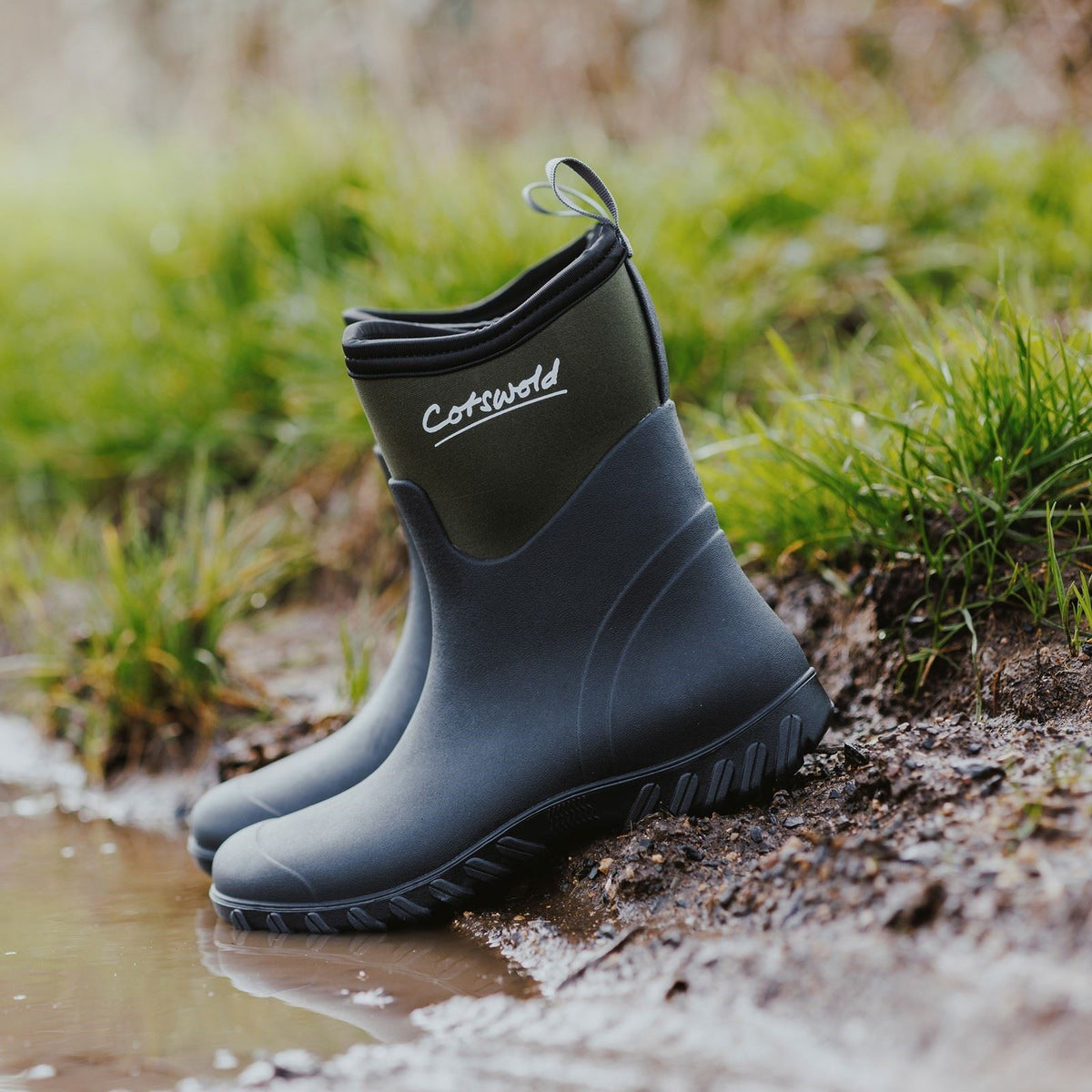 Cotswold Winfield Short Rubber Men's Green Wellington Boots