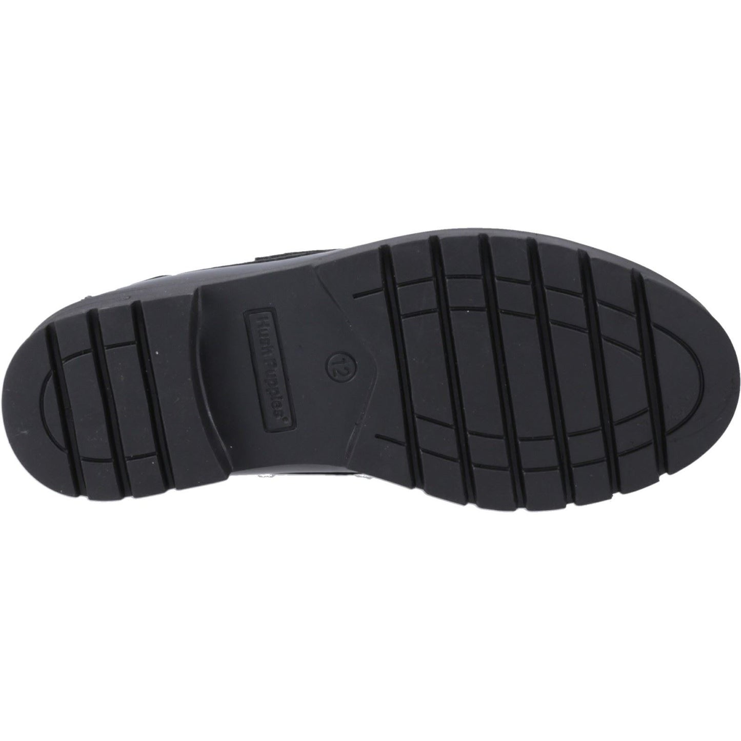 Hush Puppies Lucy Patent Leather Junior Black Boat Shoes