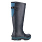 Cotswold Women's Realm Adjustable Wellington Boot in Navy/Teal