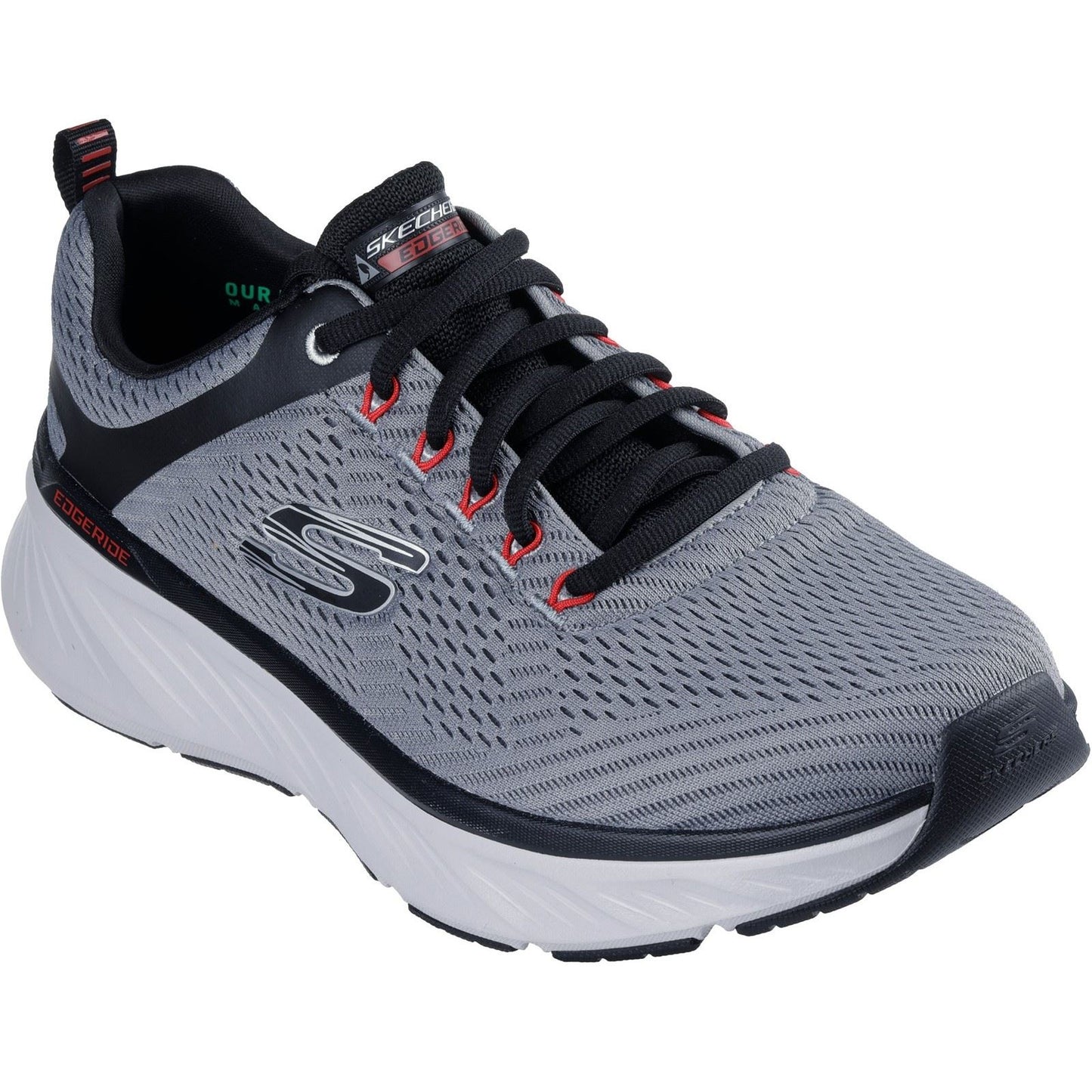 Skechers Relaxed Fit Edgeride Contention Polyester Men's Charcoal/Black Trainers
