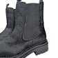 Osprey London The Hampton Chelsea Leather/Pony Hair Women's Black/Olive Boots