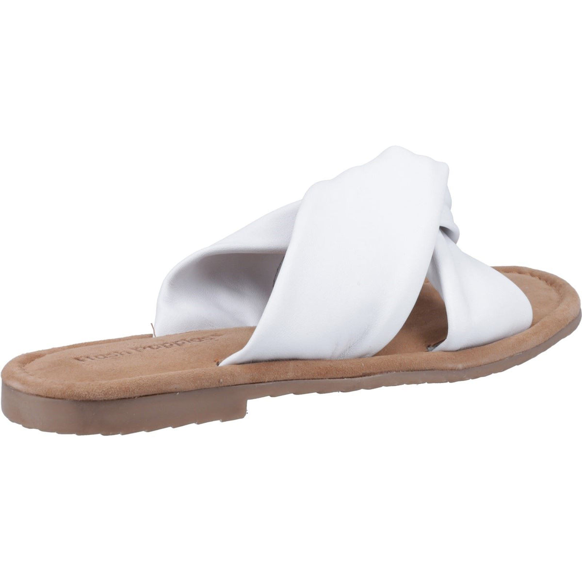 Hush Puppies Amy Wide Fit Leather Women's White Sandals