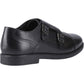 Hush Puppies Tim Monk Leather Youth Black Shoes