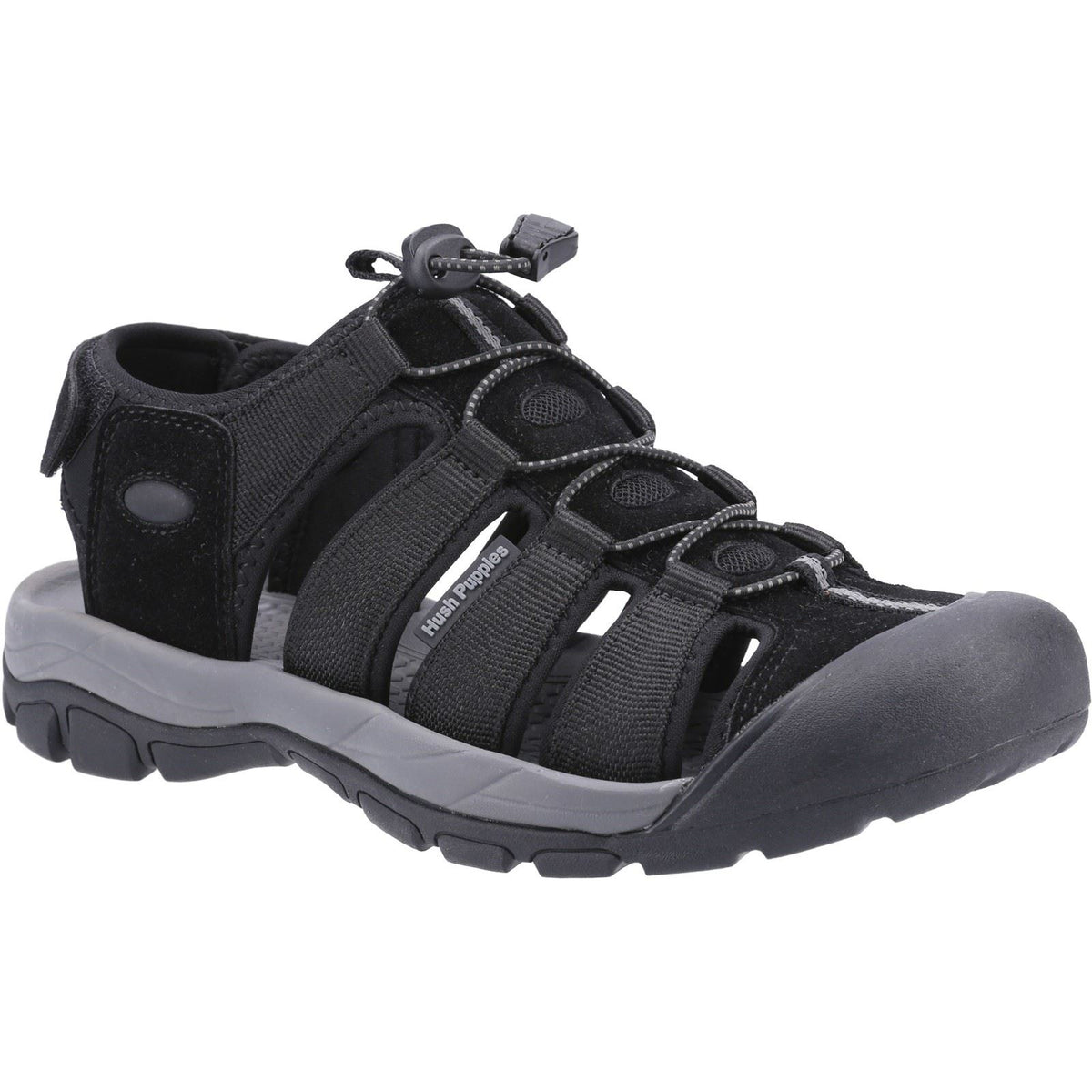 Hush Puppies Peru Polyurethane/Webbing Men's Black Sandals