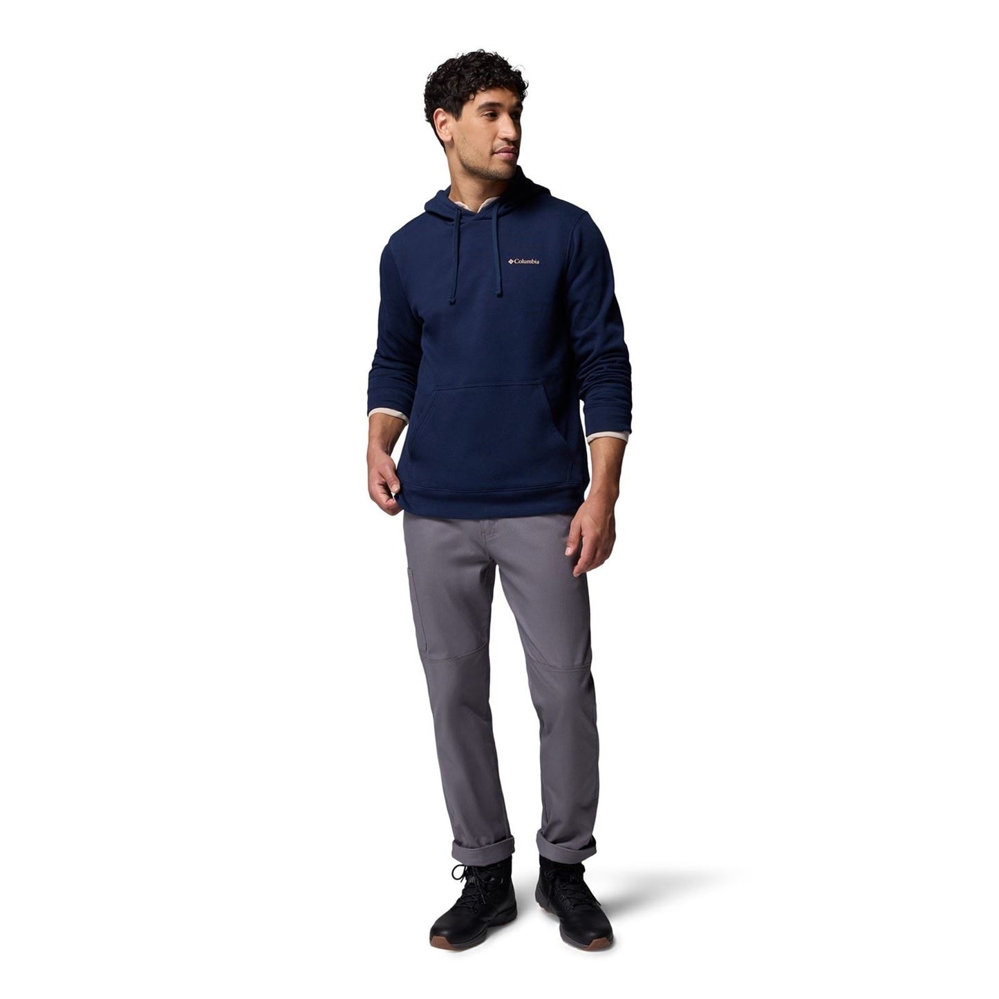 Columbia Columbia Trek Graphic Hoodie Cotton Men's Blue Hooded Sweatshirt