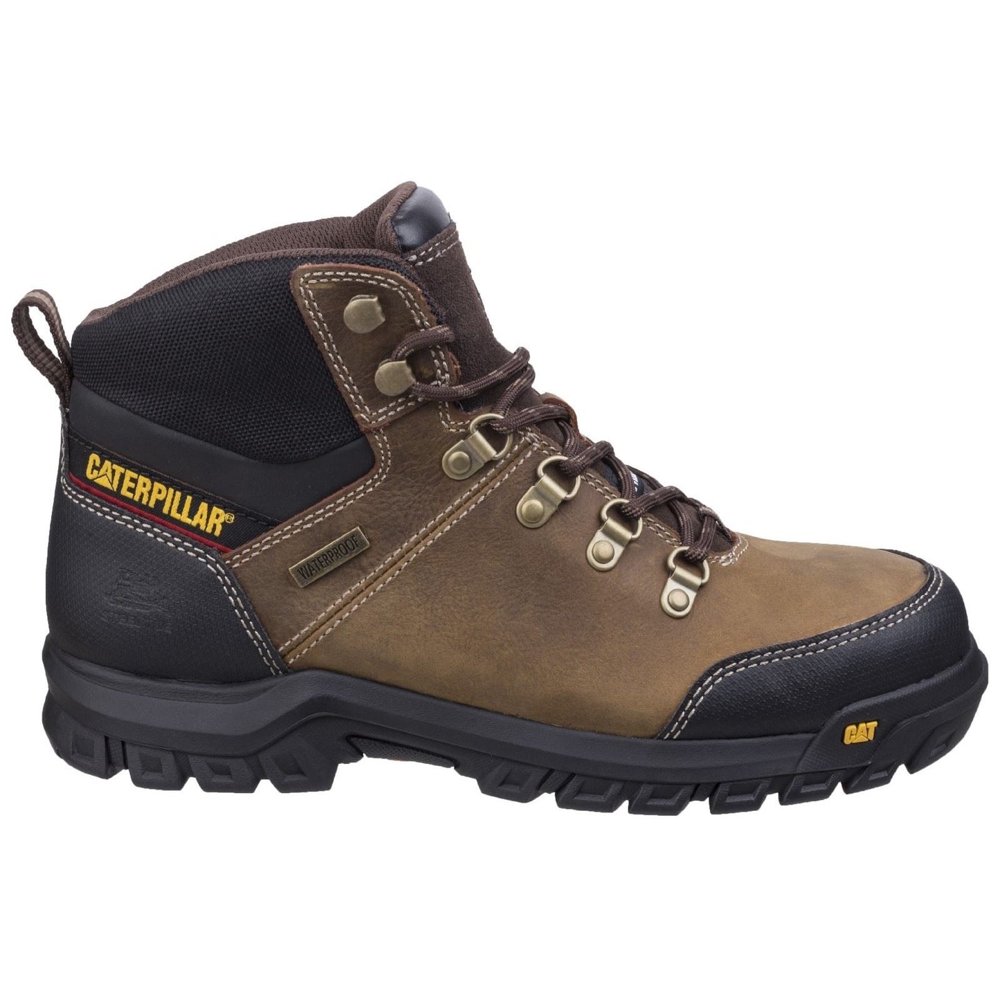 Caterpillar Men's Framework Safety Boot ST S3 WR HRO SRA in Seal Brown