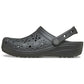 Crocs Classic Floral Cut Out Thermoplastic Black Sand Clogs