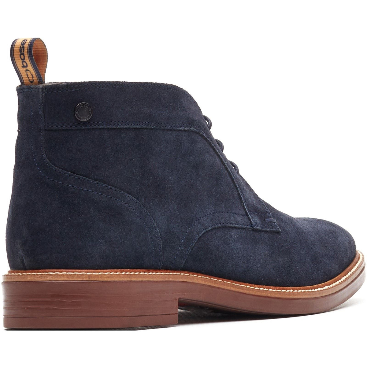 Base London Lincoln Chukka Leather Men's Navy Boots