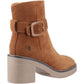 Hush Puppies Fearne Suede Women's Tan Heeled Ankle Boots
