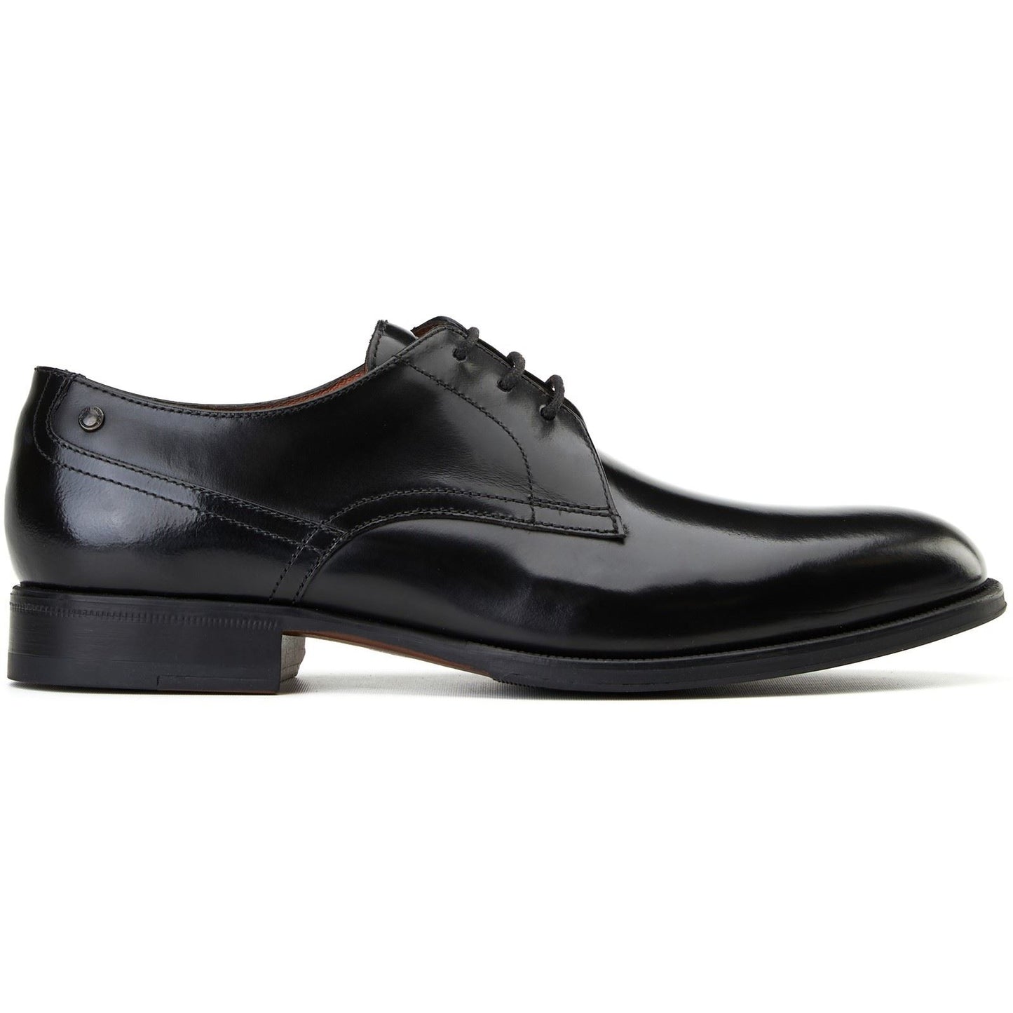 Base London Edison Leather Men's Black Lace-Up Shoes