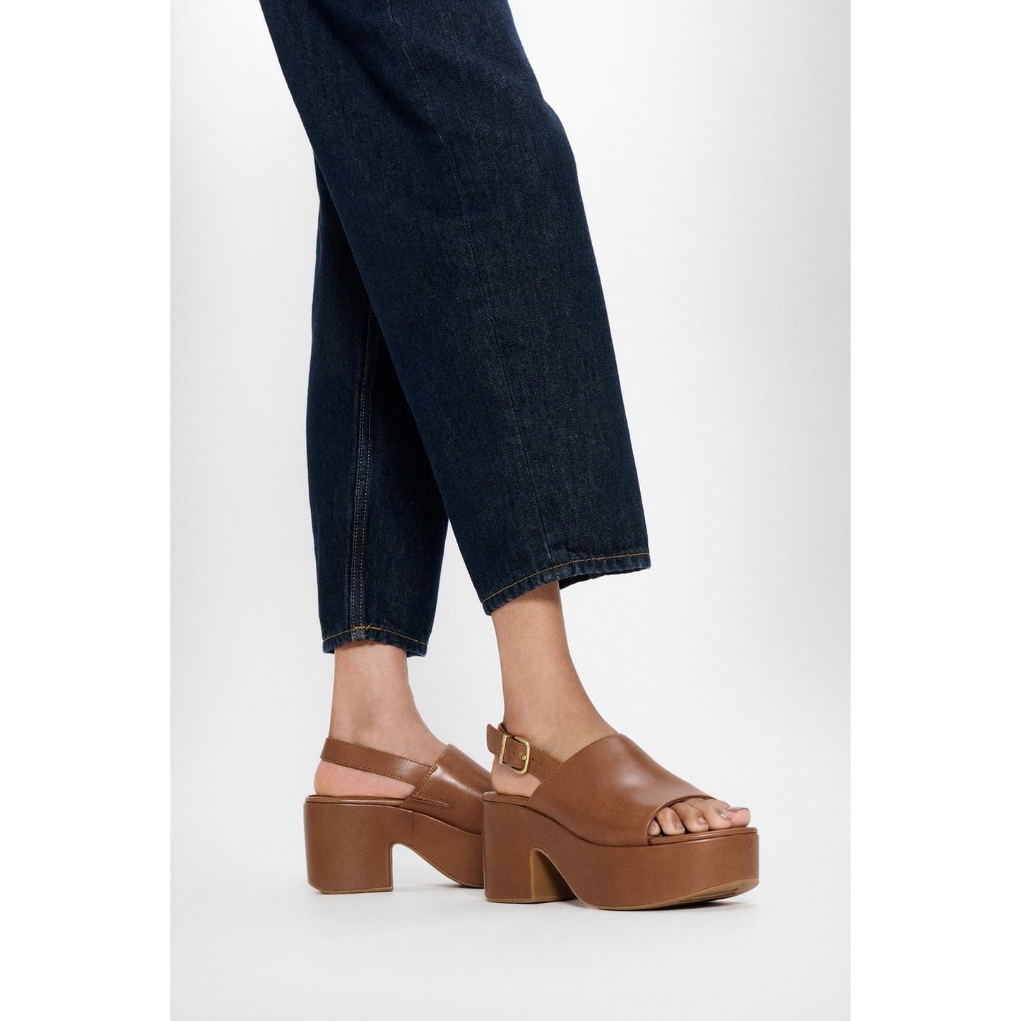 Fitflop Platfforms Heeled Backstrap Leather Women's Sandals