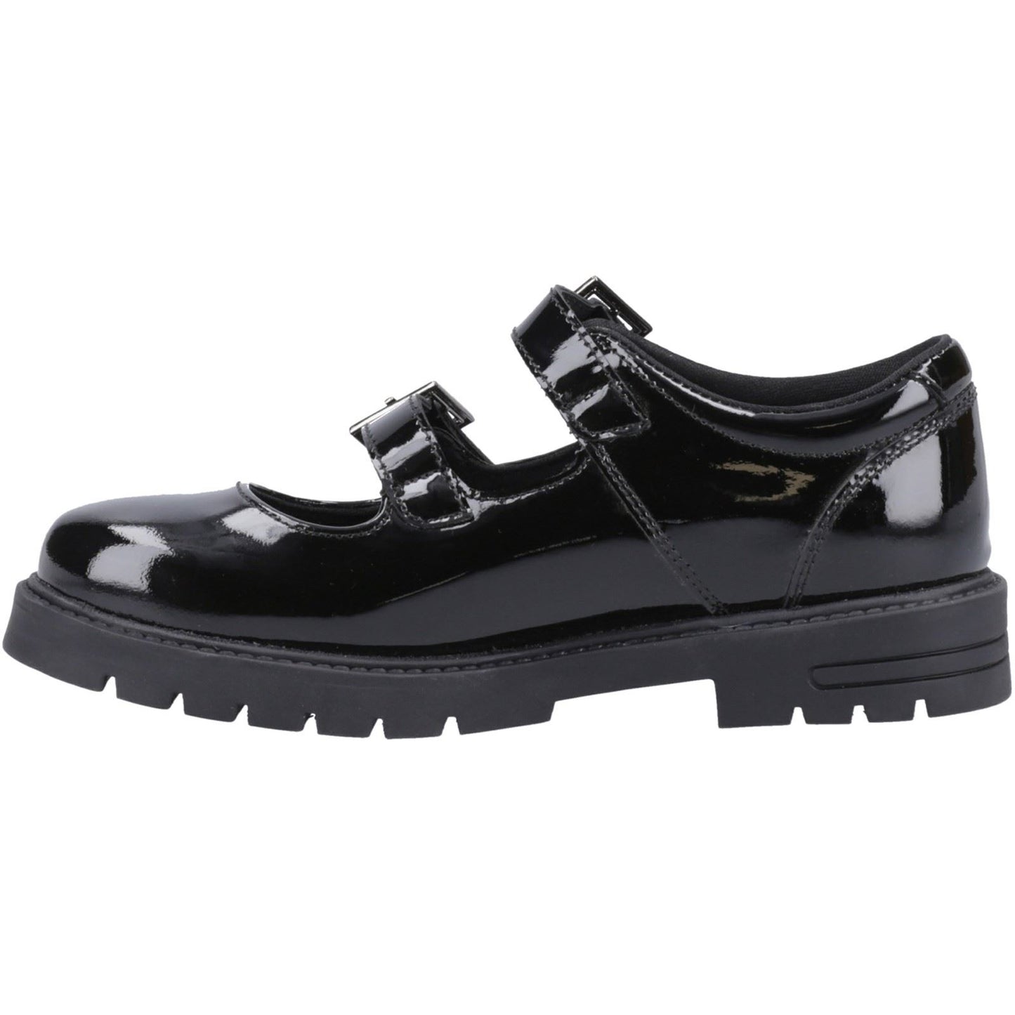 Hush Puppies Ella Patent Leather Youth Black Shoes
