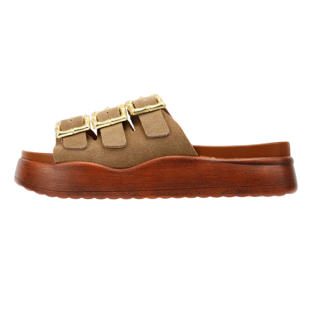 Desert Fleur Gypsum Tennesee Suede Women's Taupe Sandals