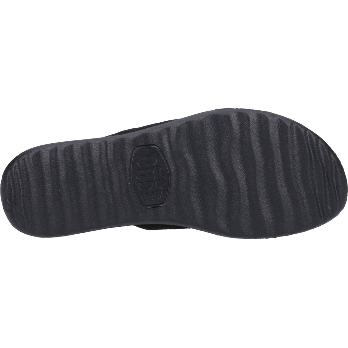 HEYDUDE Women's Christi Slide Distressed Sandal in Black