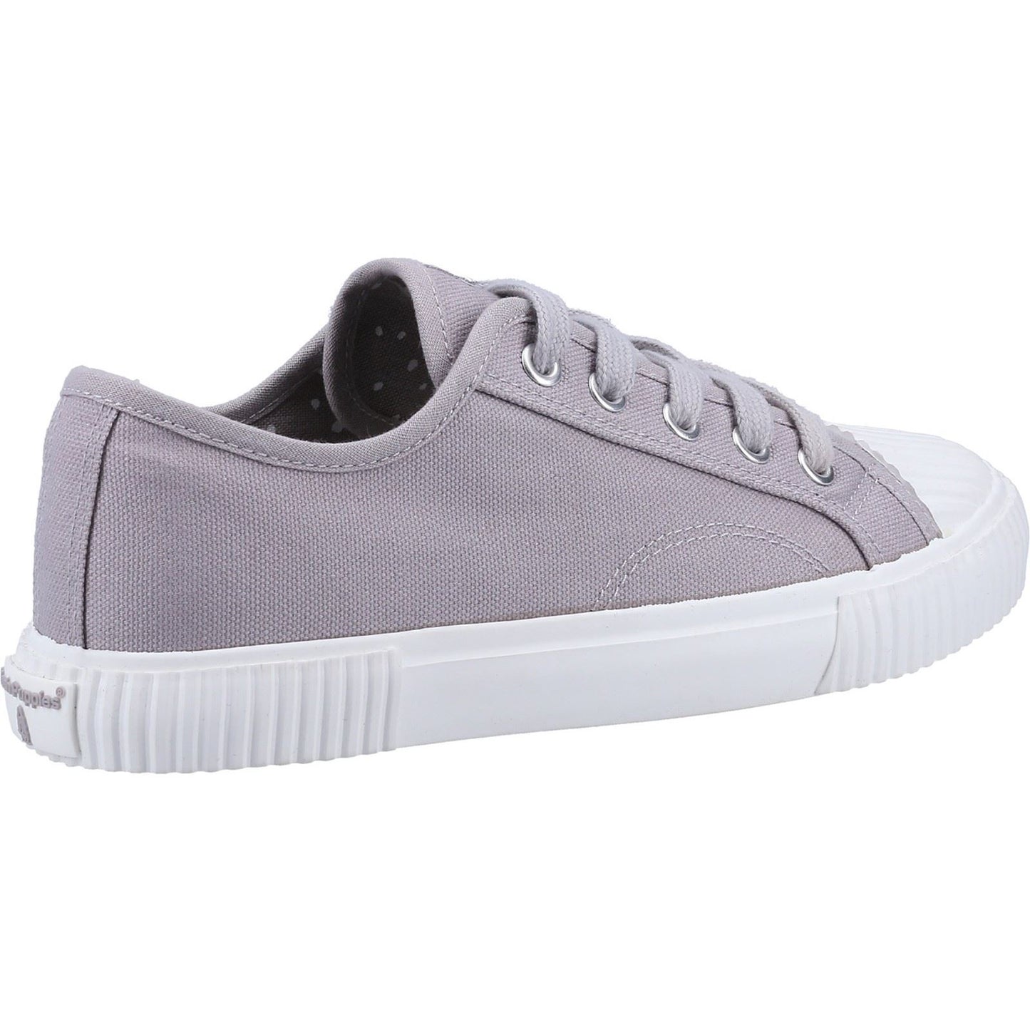 Hush Puppies Women's Brooke Canvas Trainer in Grey