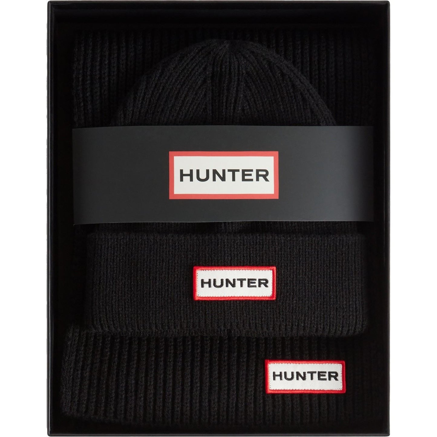 Hunter Jura Boxset Unisex Adults's Black Hat & Scarf Set