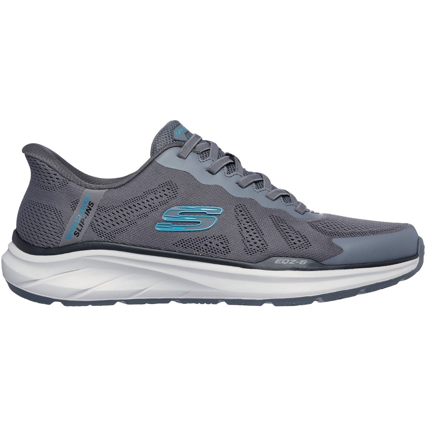 Skechers Equalizer 6.0 Textile Men's Charcoal/Blue Trainers