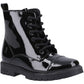 Hush Puppies Lauren Patent Leather Youth Black Boots