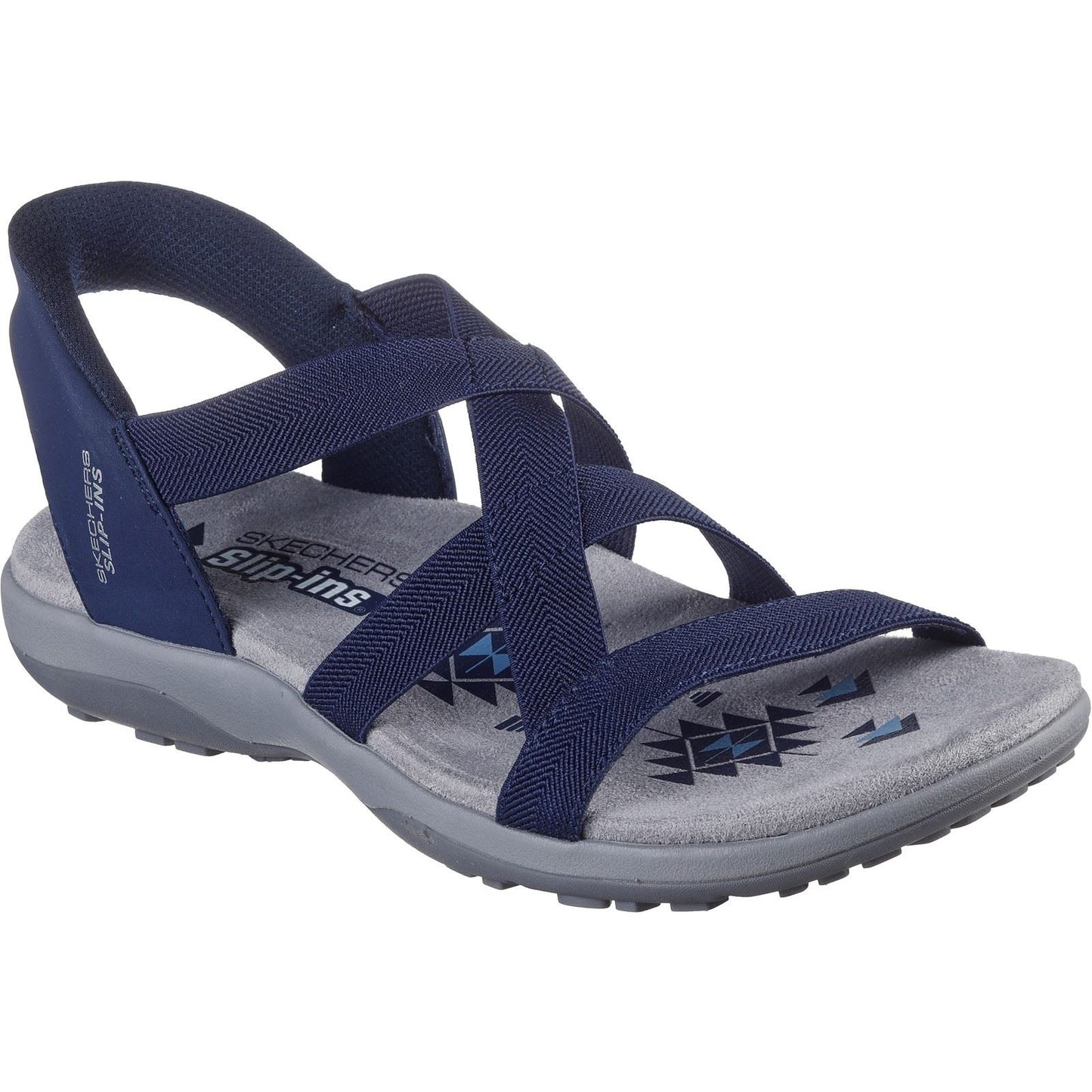 Skechers Women's Reggae Slim Stretch Flex Sandal in Navy