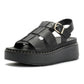 FitFlop GEN-FF Max Fisherman Tumbled Leather Women's Black Sandals