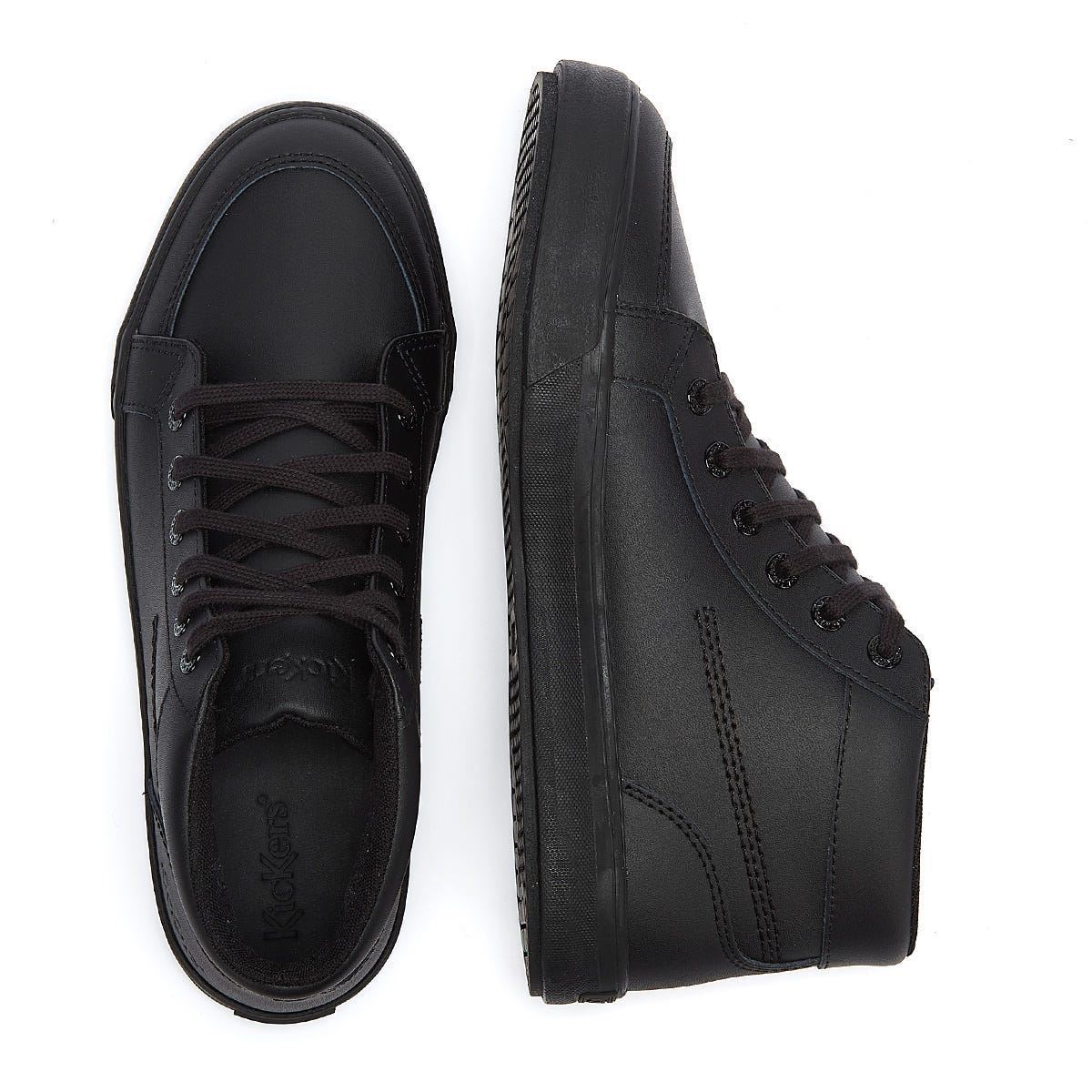 Kickers Tovni Hi Leather Mens Black Shoes - 116225