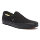 Vans Classic Slip on Black Canvas Skate Trainers VEYEBKA   TOWER London