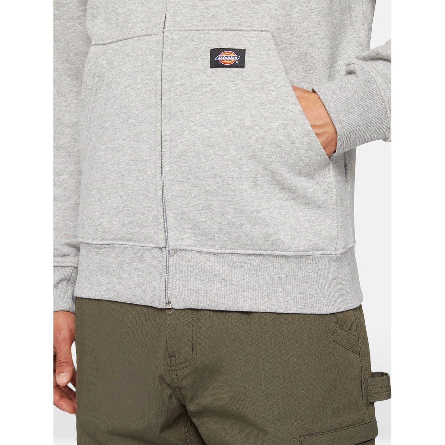 Dickies Men's Everyday Fleece Zip Hoodie in Heather Grey