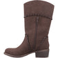 Rocket Dog Rowdy Faux Leather Women's Dark Brown Heeled Mid Calf Boots