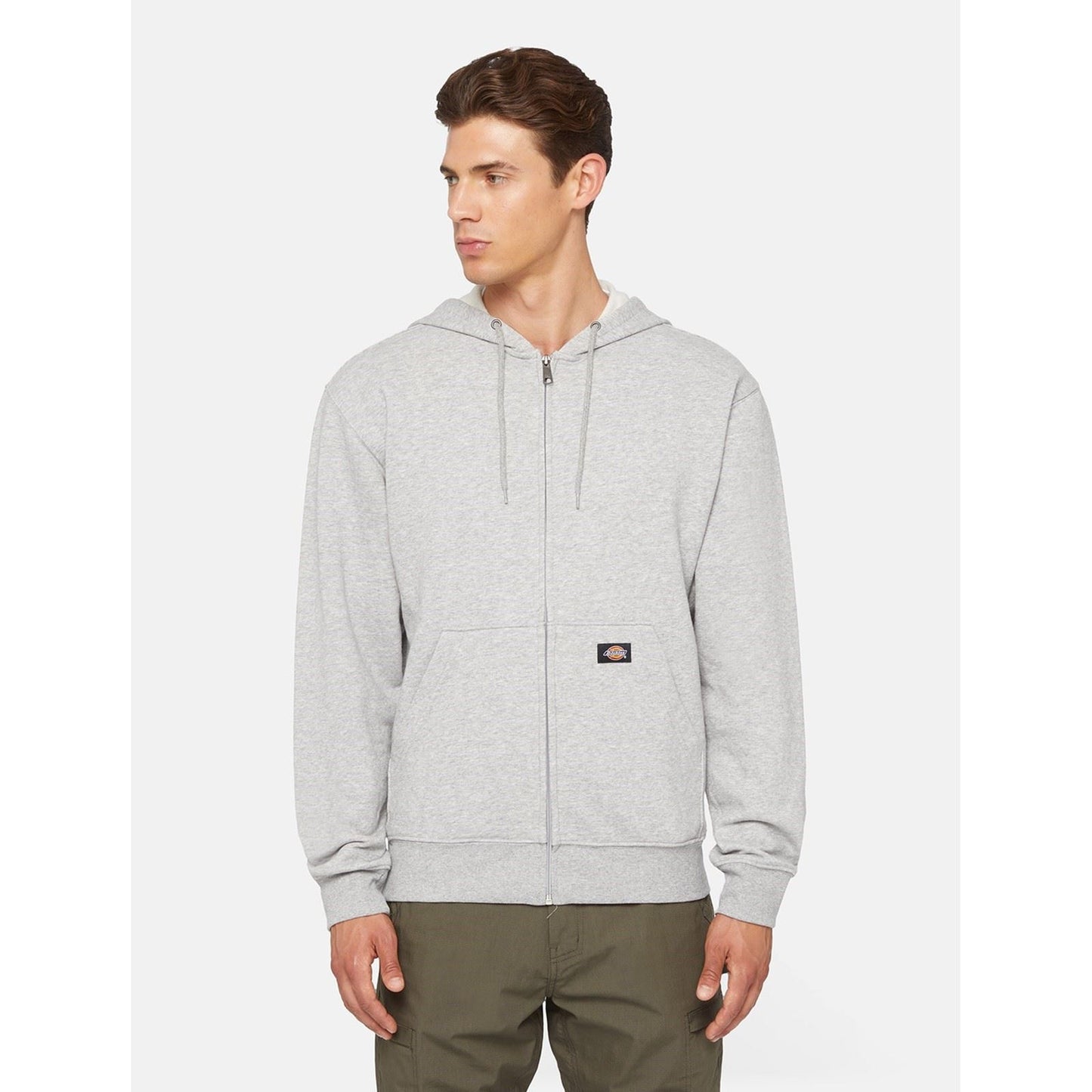 Dickies Men's Everyday Fleece Zip Hoodie in Heather Grey