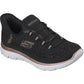 Skechers Summits Brilliant Shine Women's Black Mesh/Rose Gold Trim Trainers