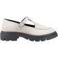Hush Puppies Nella T-Bar Suede Women's Cream Shoes
