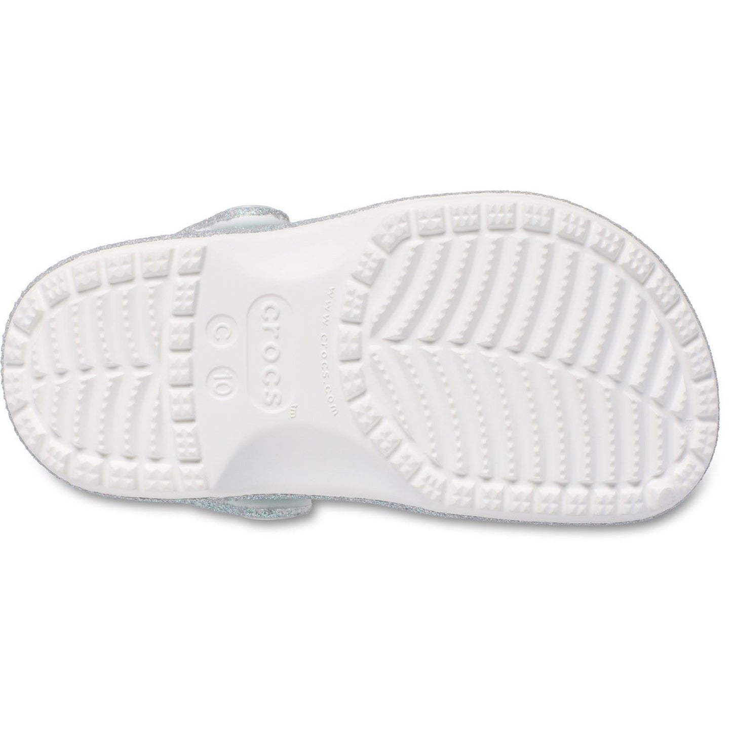 Crocs Classic Glitter Clog Thermoplastic White Clogs