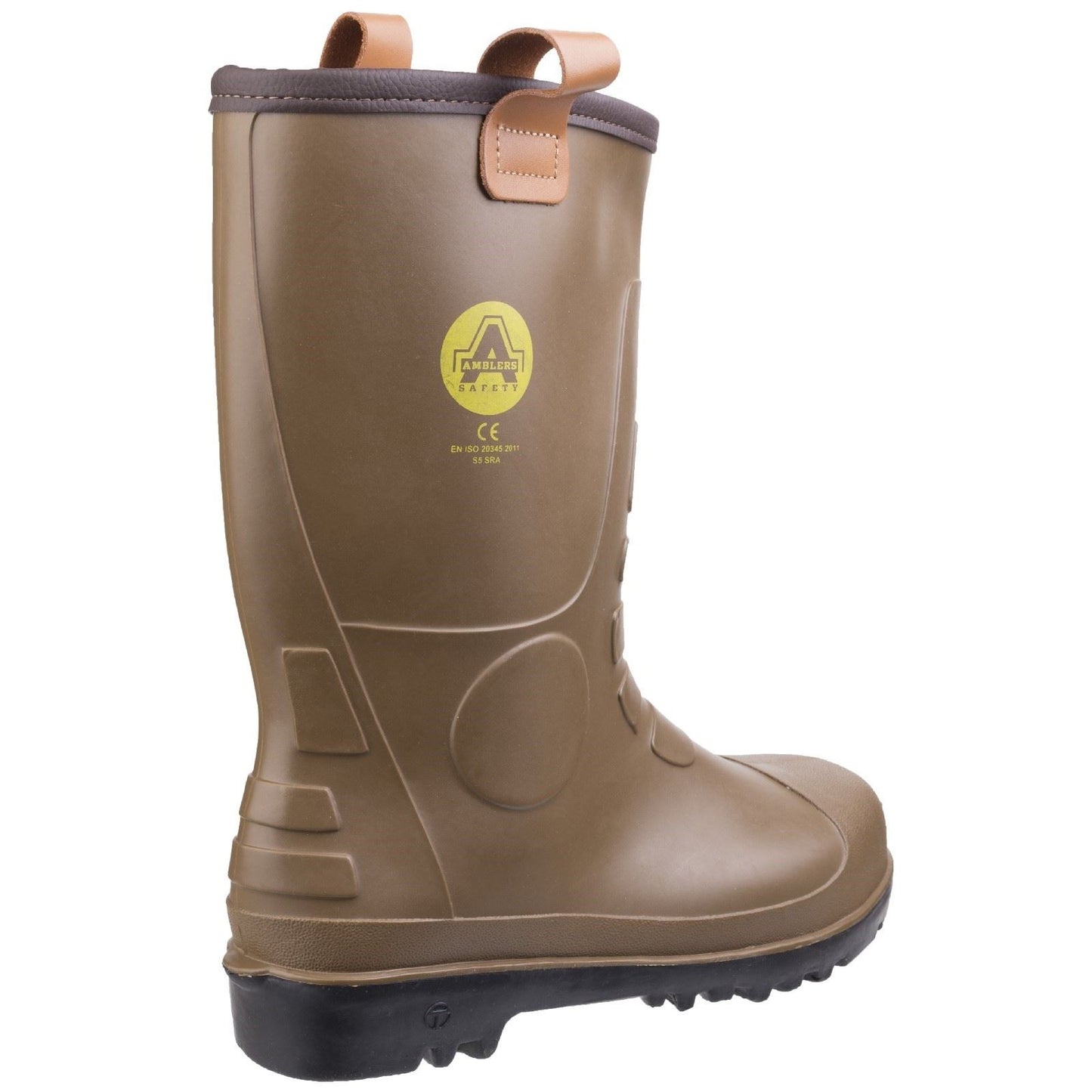 Amblers Safety Men's FS95 Waterproof PVC Pull on Safety Rigger Boot in Tan