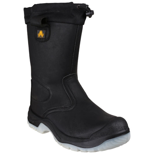 Amblers Safety FS209 Water Resistant Pull On Safety Rigger Boot in Black