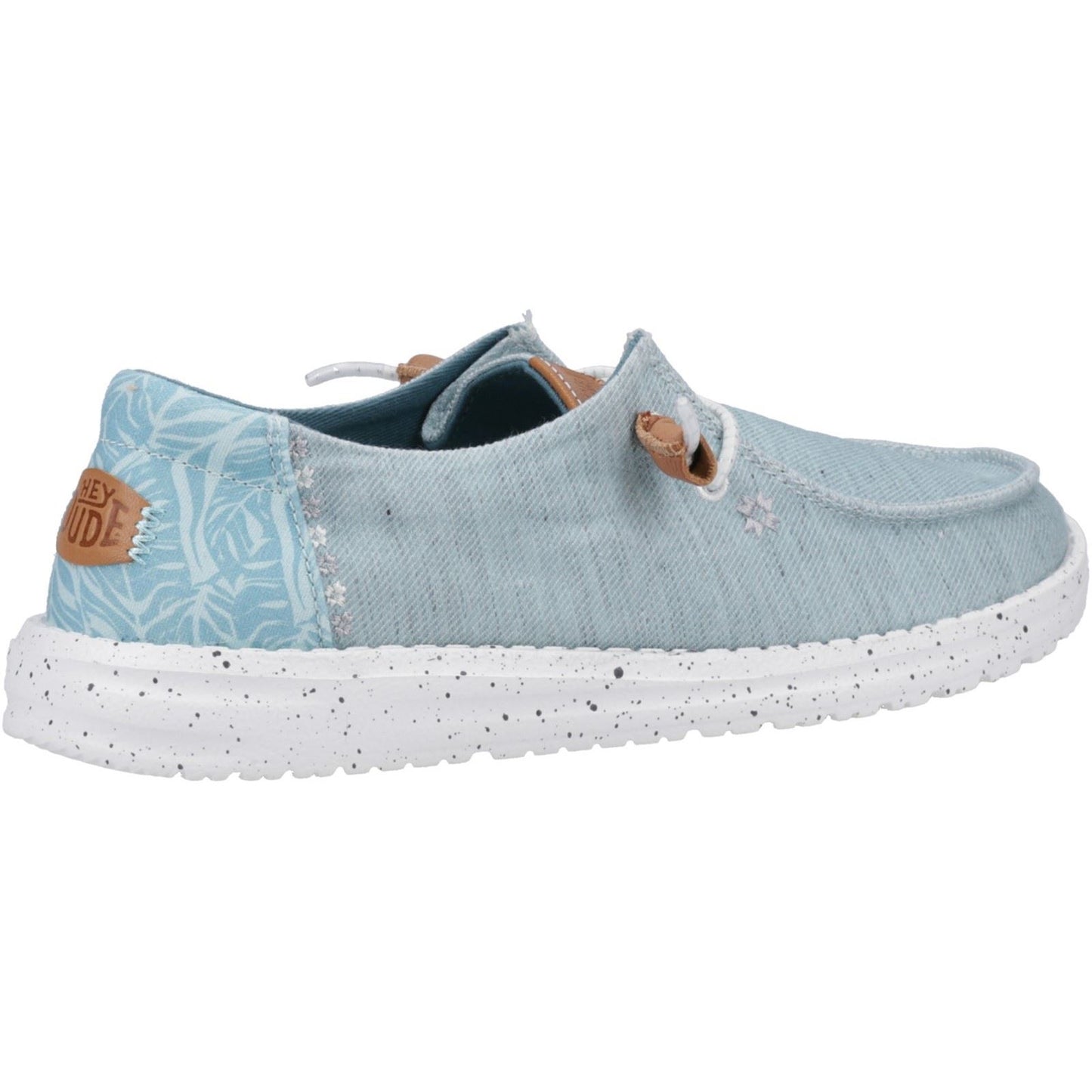 HEYDUDE Women's Wendy Heathered Slub Tropical Shoe in Blue