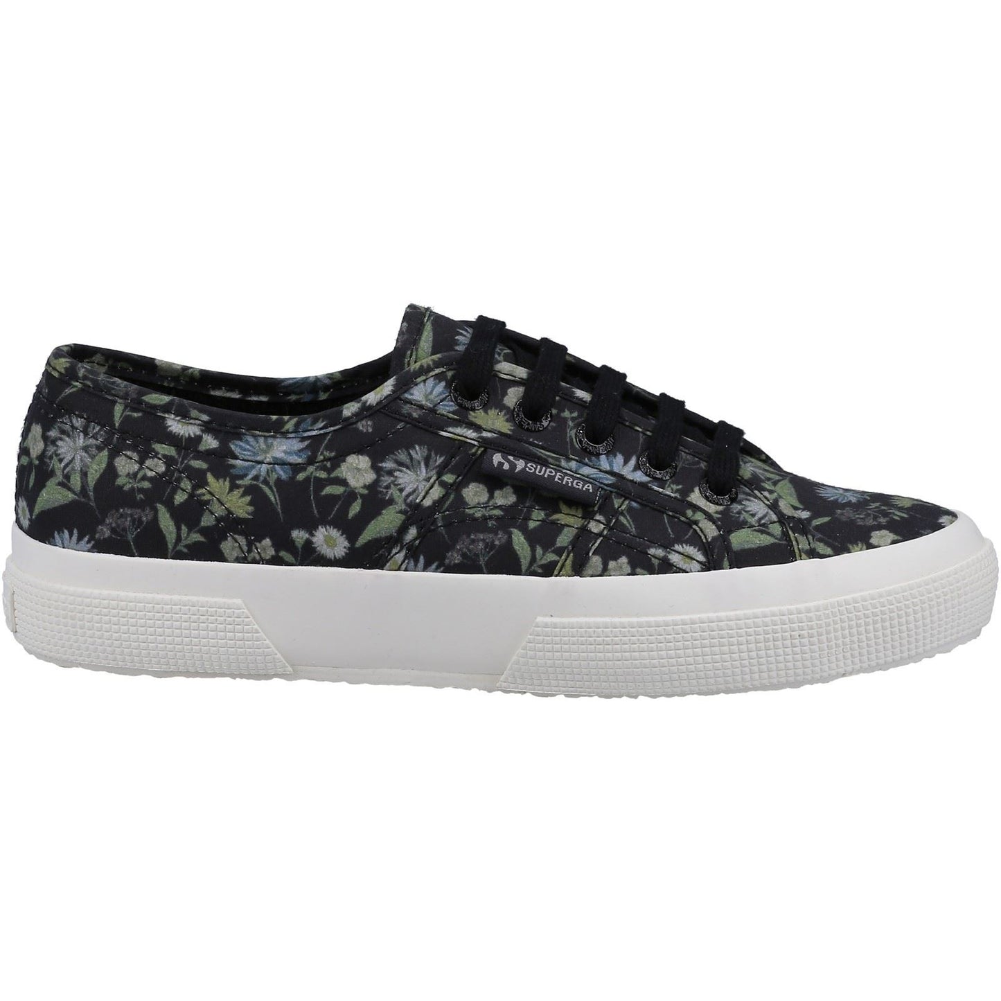 Superga Women's 2750 FLORAL PRINT Trainer in Dark Grey/Floral Print