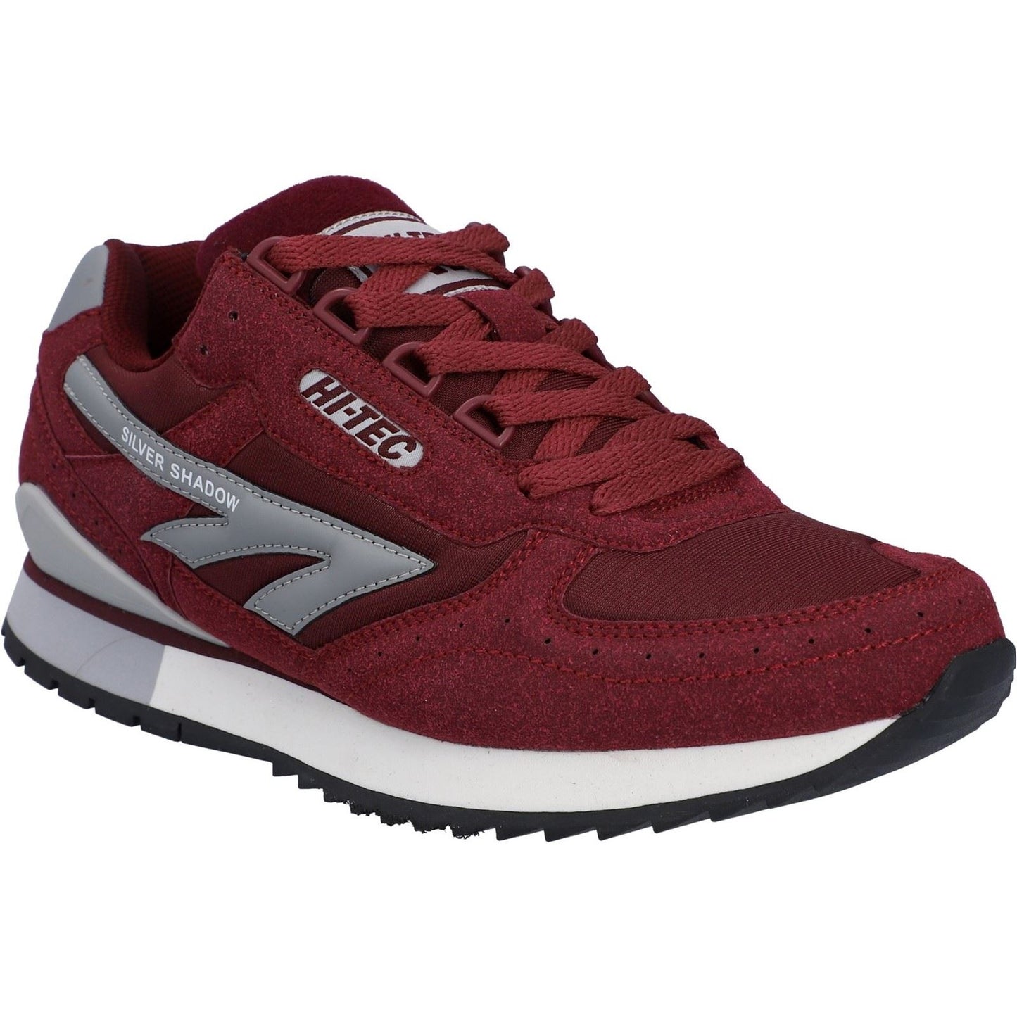 Hi-Tec Silver Shadow PU Suede/Polyester Men's Cherry Lace-Up Shoes