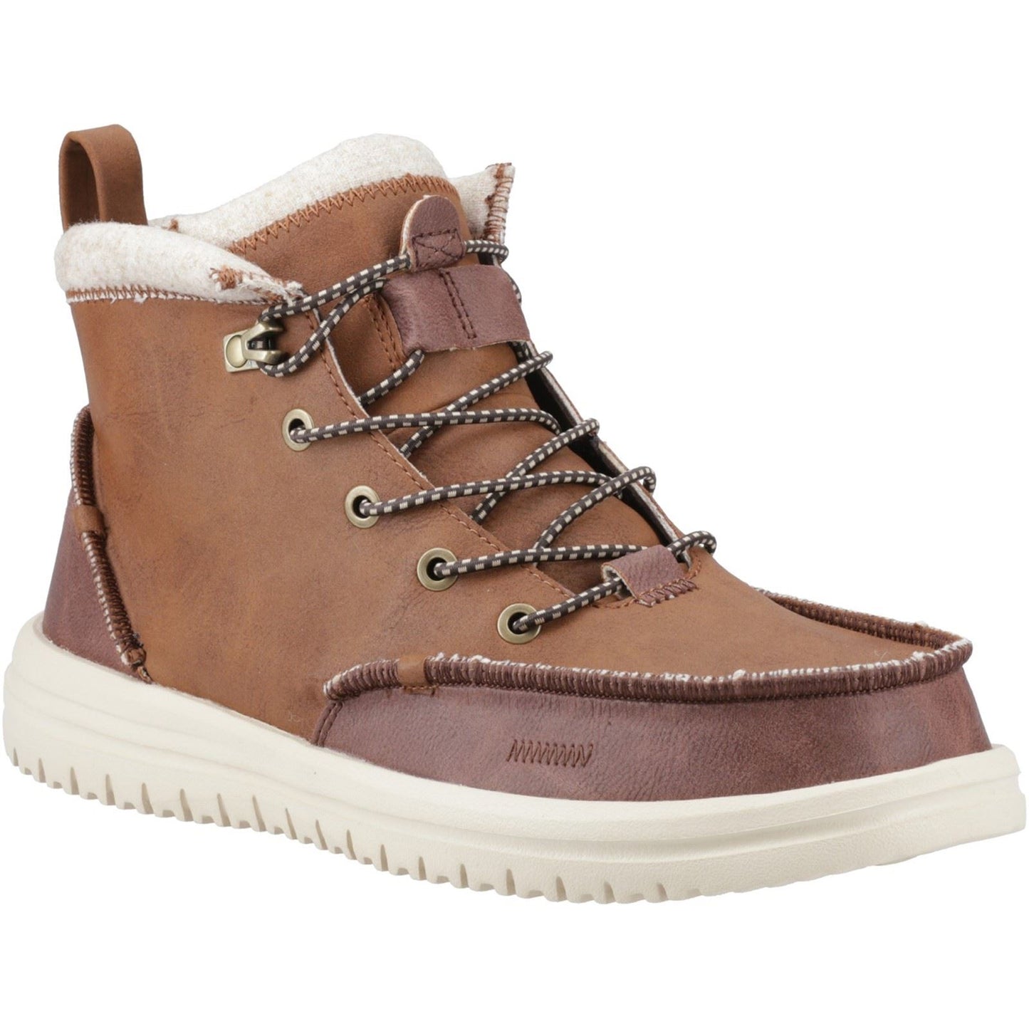 HEYDUDE Bradley Tumbled Classic Polyurethane Men's Cognac/Multi Ankle Boots