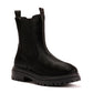 Osprey London The Hampton Chelsea Leather/Pony Hair Women's Black/Olive Boots