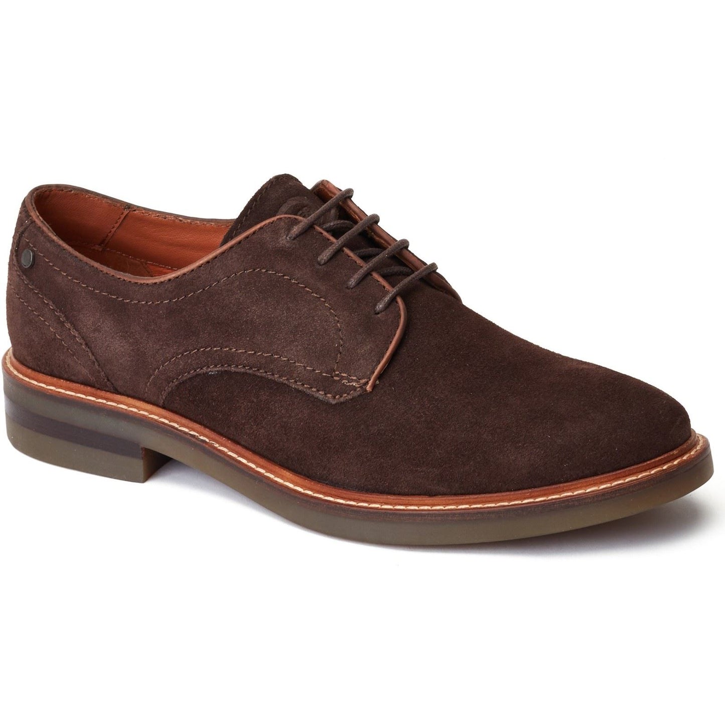 Base London Men's Mawley Derby Shoe in Burnt Brown