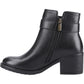 Hush Puppies Hensley Leather Women's Black Heeled Ankle Boots