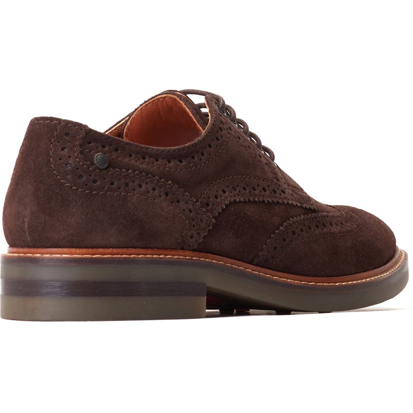 Base London Men's Hatfield Brogue Shoe in Burnt Brown