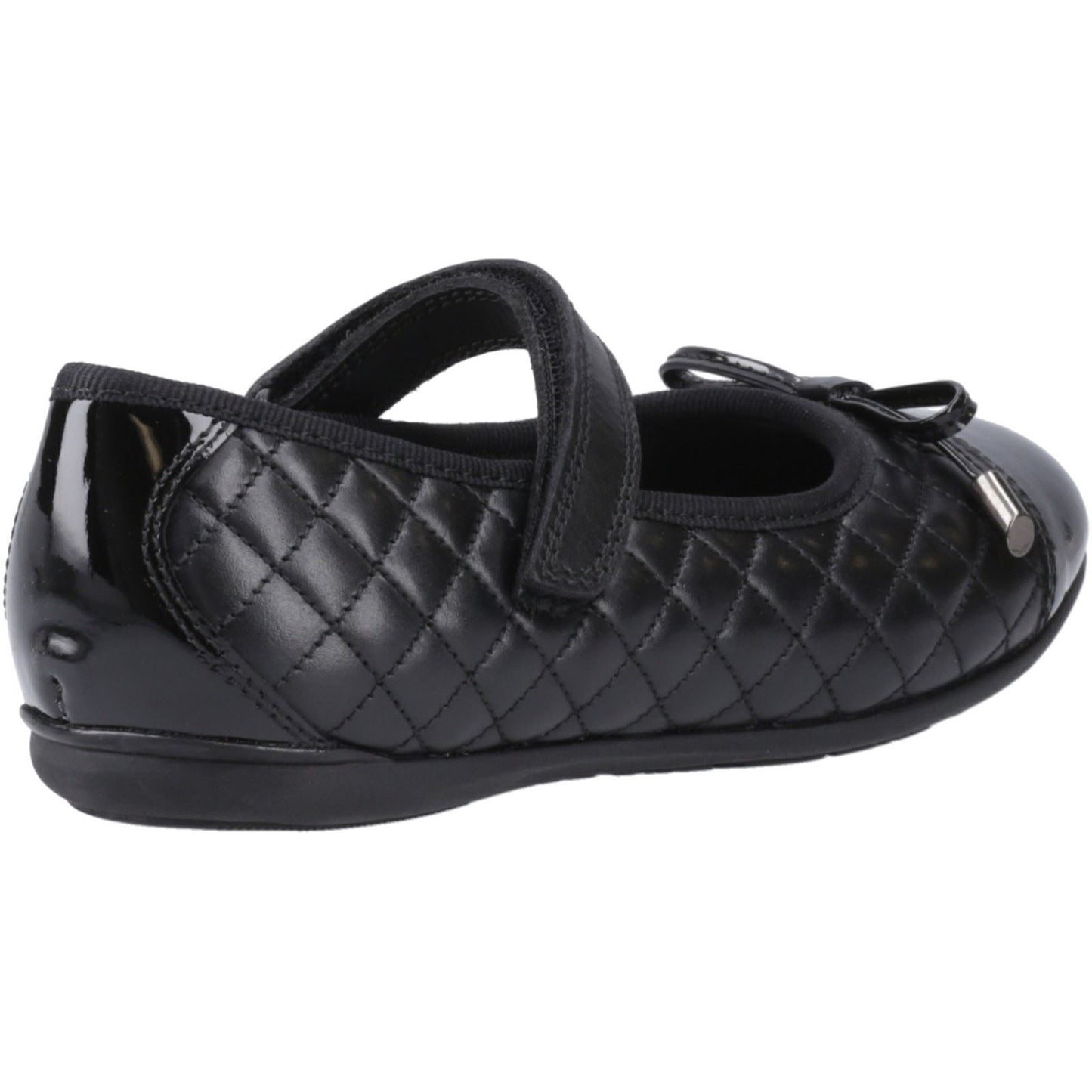 Hush Puppies Lottie Leather Junior Black Ballet Flats