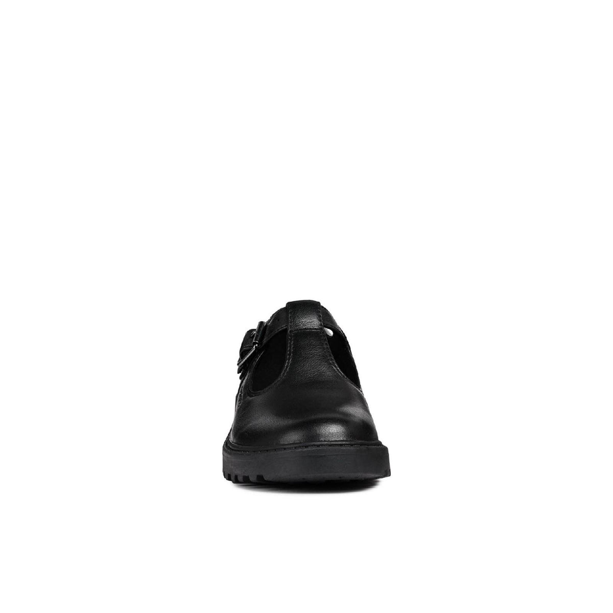 Geox J Casey Girl Leather Girl's Black Shoes