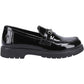 Hush Puppies Lydia Patent Leather Youth Black Loafers
