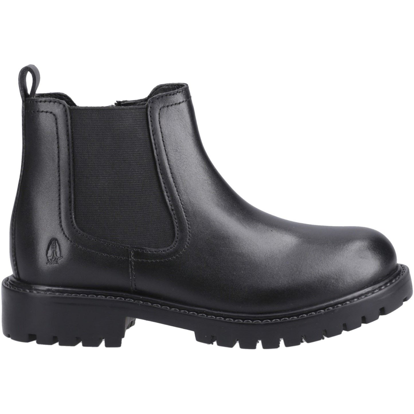 Hush Puppies Ariella Chelsea Leather Youth Black Boots