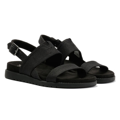 TOMS Marin Slingback Canvas Women's Black Sandals
