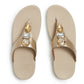Fitflop Lulu Ultra-Jewel Toe-Post Polyurethane Women's Platino Sandals