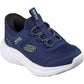 Skechers Bounder Pro Boy's Navy/Lime Trainers