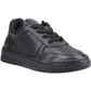 Hush Puppies Dougie Leather Youth Black Trainers